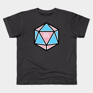 Trans Pronoun Pride D20 She / Her Kids T-Shirt